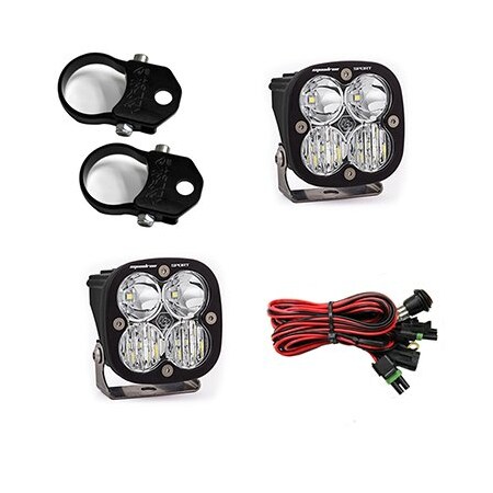 Polaris LED Light Pods 1.75in Harness A Pillar Mounts Kit Squadron Sport